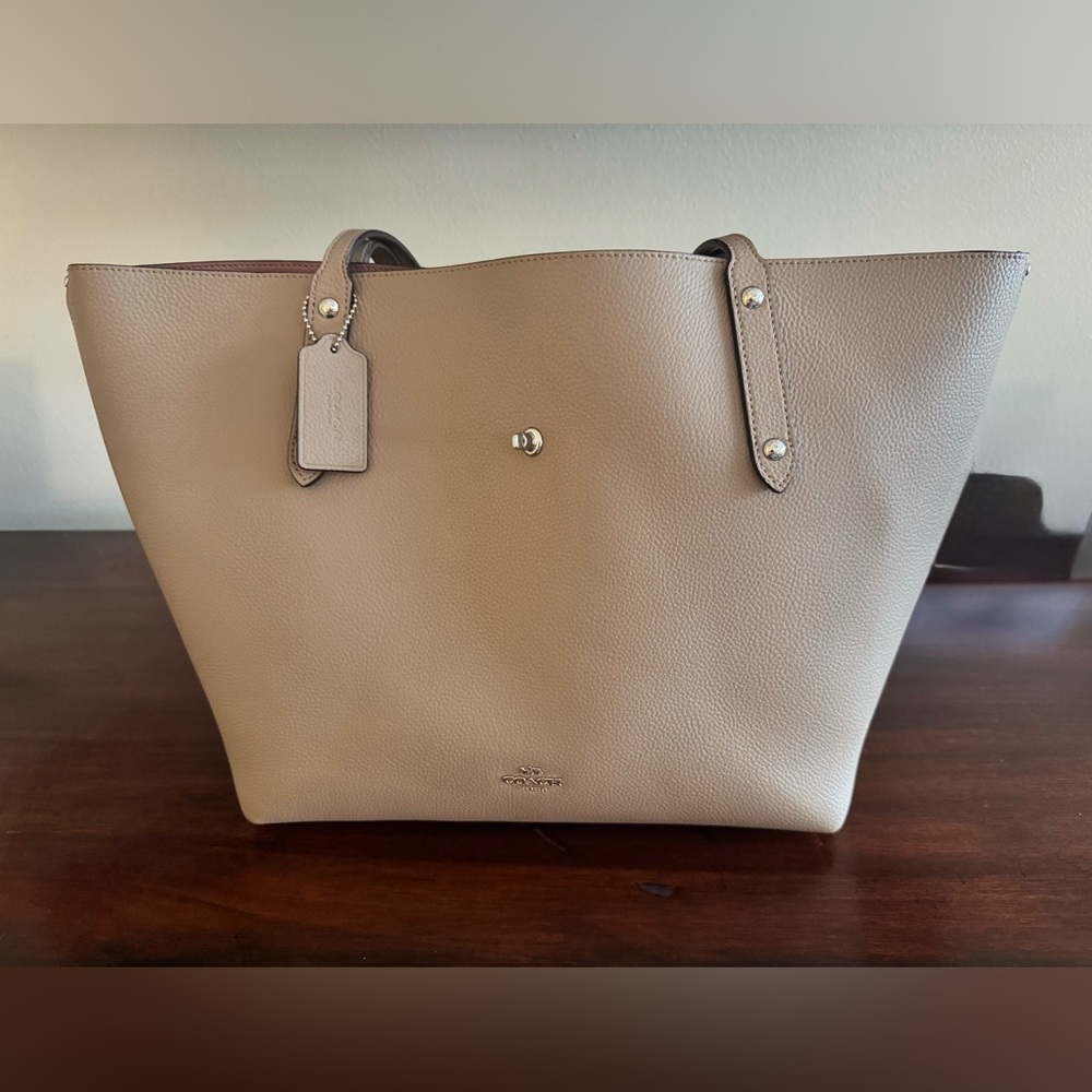 Coach Tan Leather Tote Bag